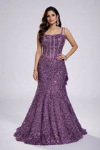  purple sequin lehenga