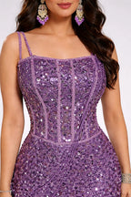  purple sequin lehenga