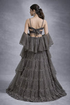 mocha lehenga set