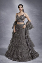 mocha lehenga set