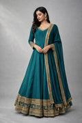 peacock  anarkali suit