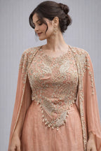 pink sharara set