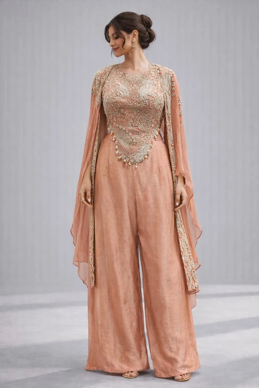 pink sharara set