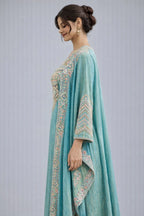 blue anarkali dress