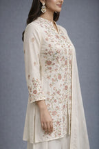 ivory embroidered suit