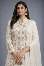 ivory embroidered suit