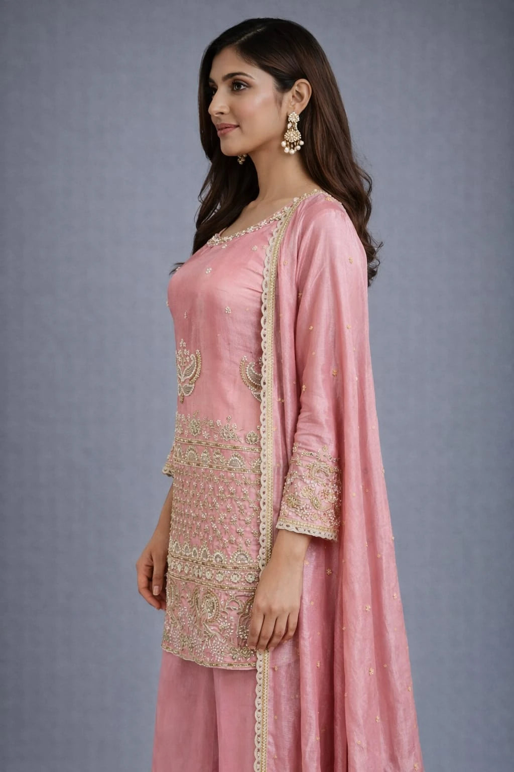  traditional pink suit