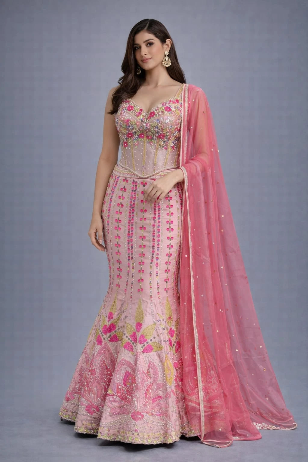 pink lehenga 