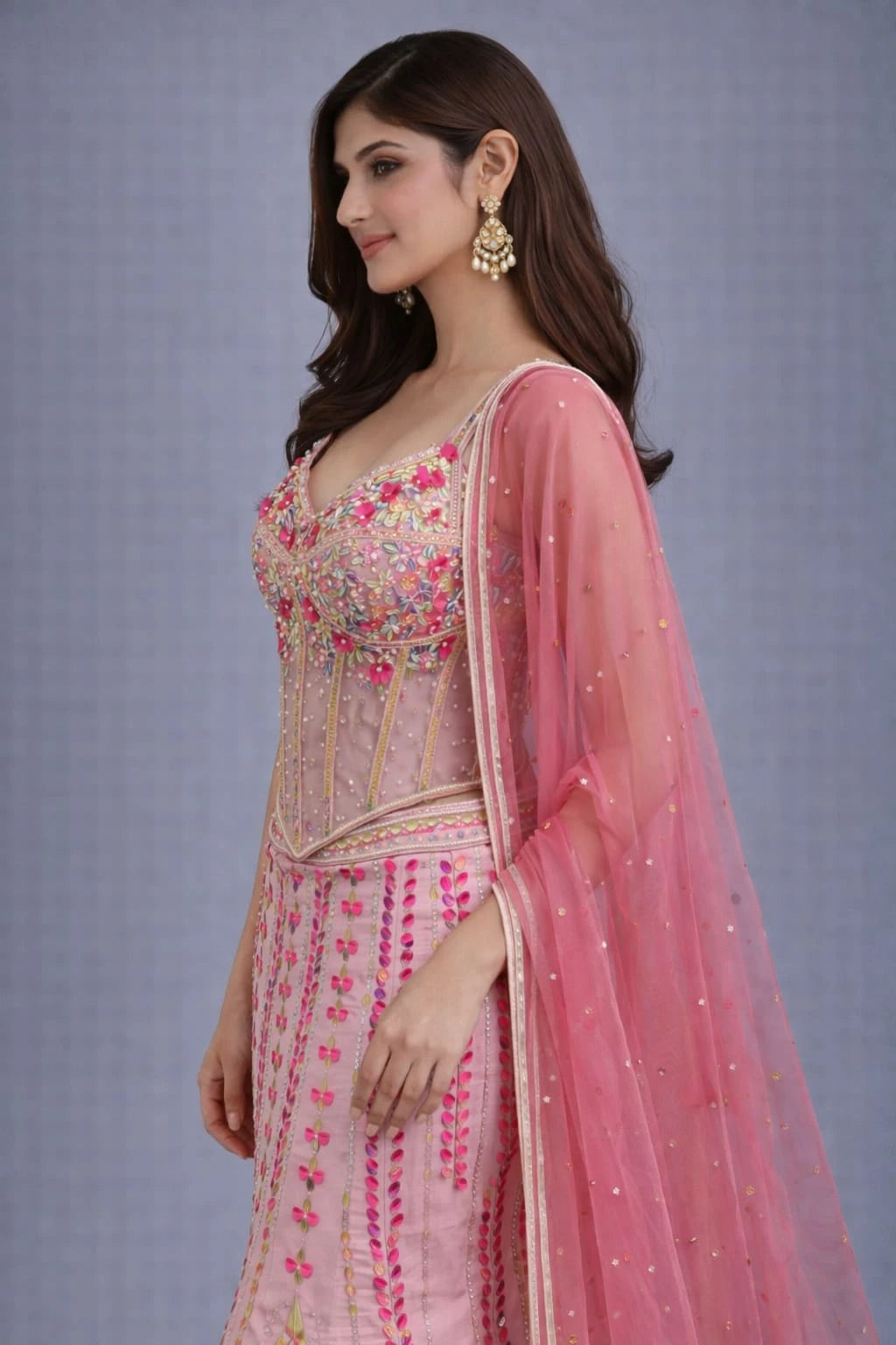 pink lehenga 