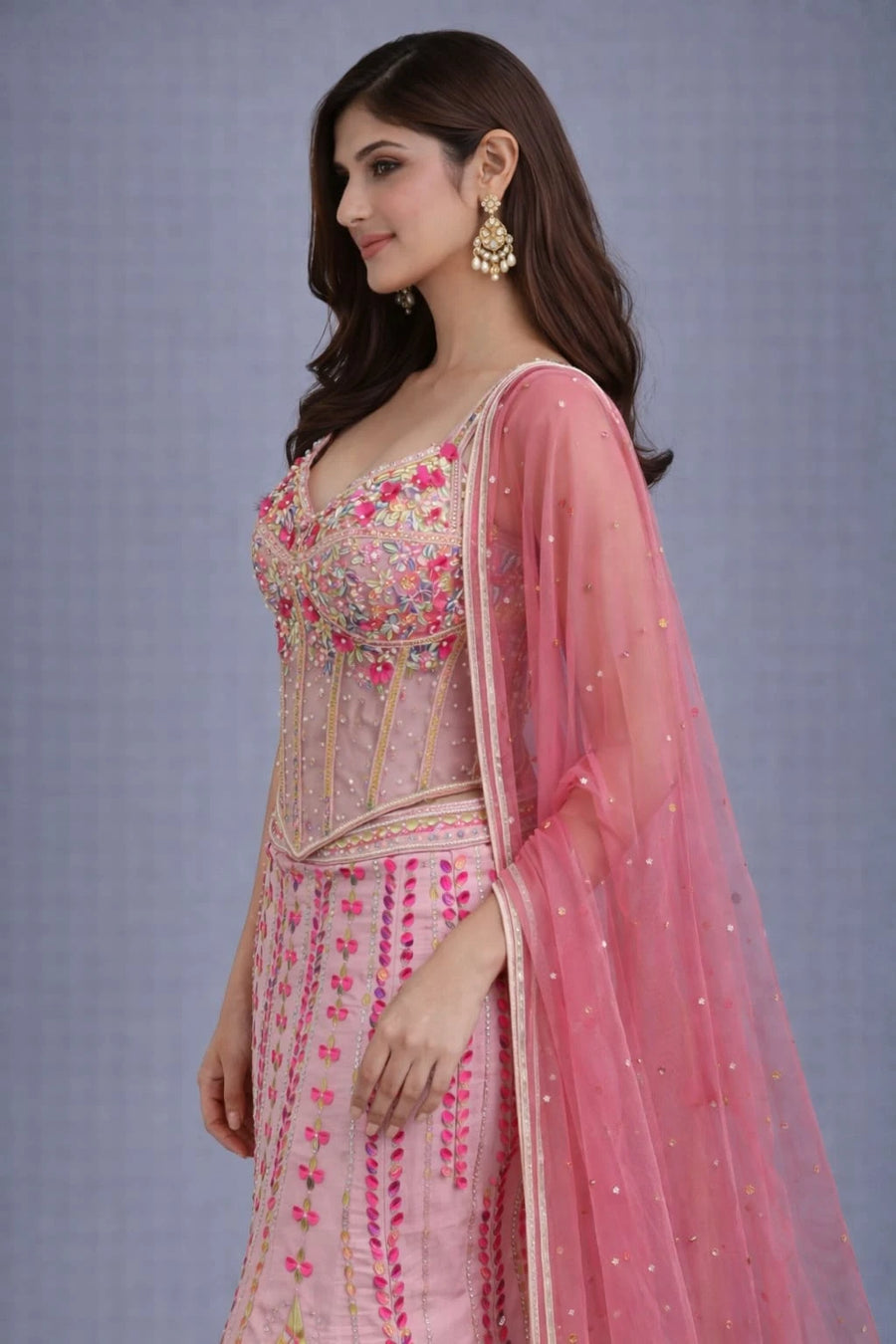 pink lehenga 