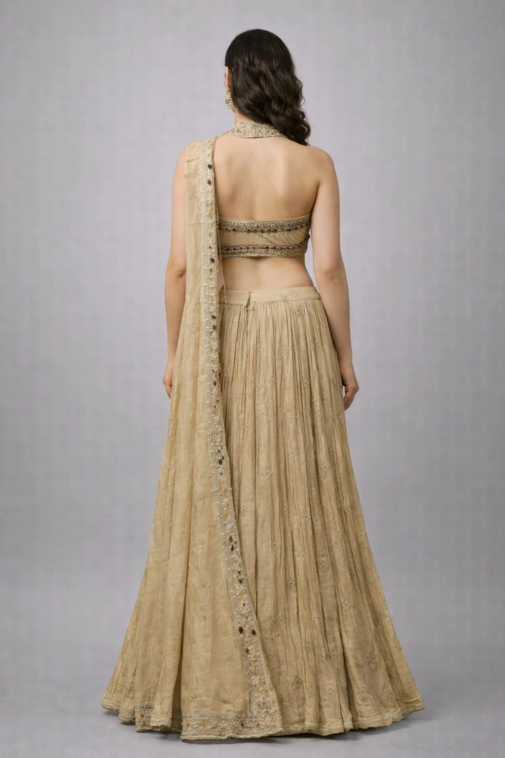 gold lehenga sets