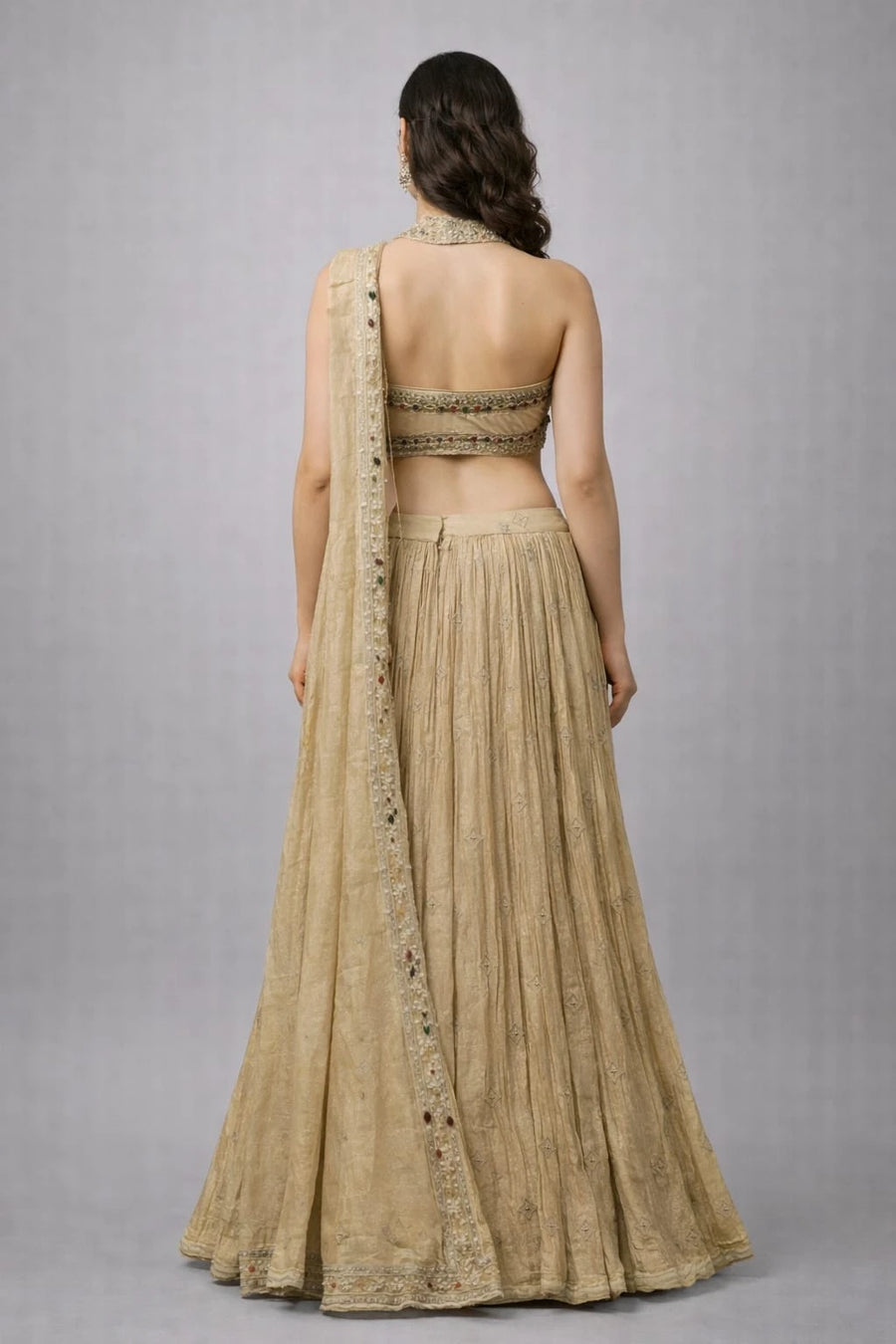 gold lehenga sets