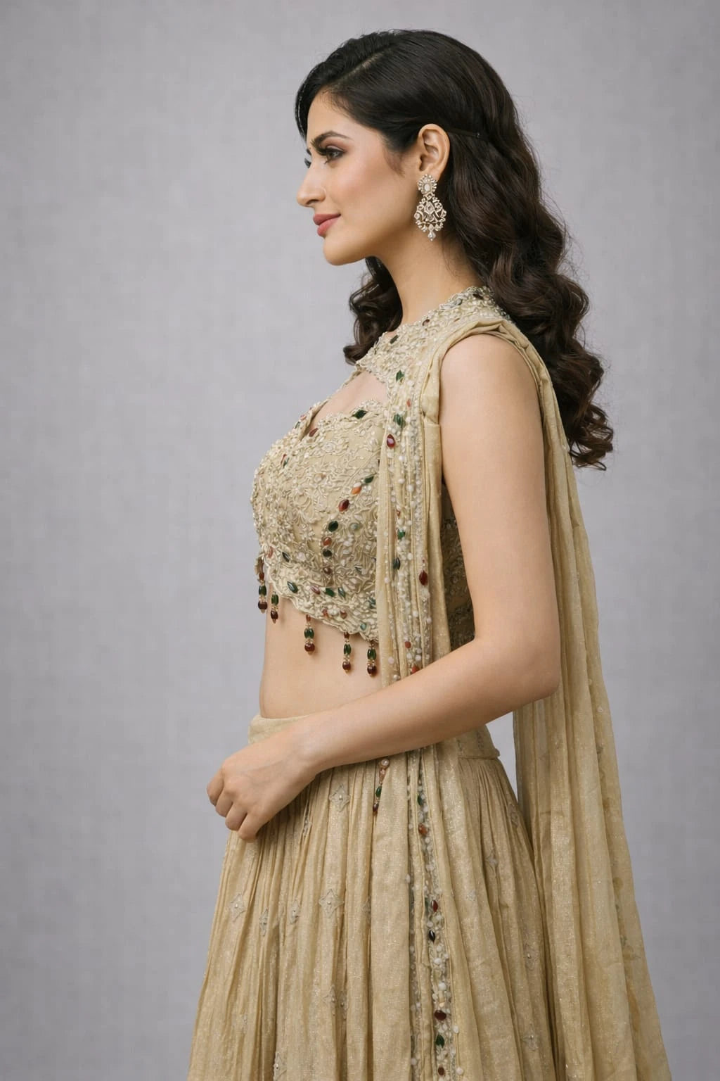 gold lehenga sets