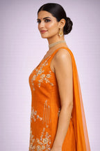Orange traditional sharara