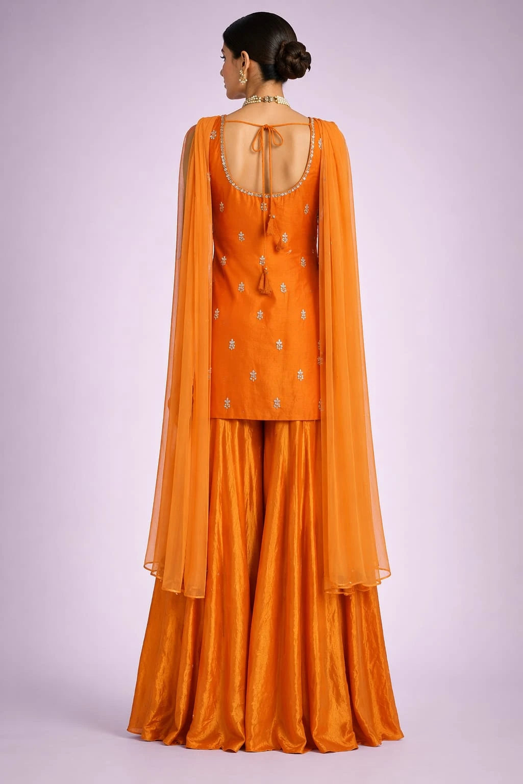Orange traditional sharara