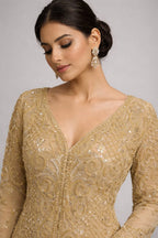 gold embroidered outfit