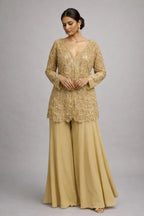 gold embroidered outfit