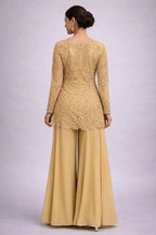 gold embroidered sharara