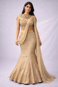 mermaid gold lehenga