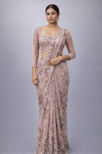 onion drape saree