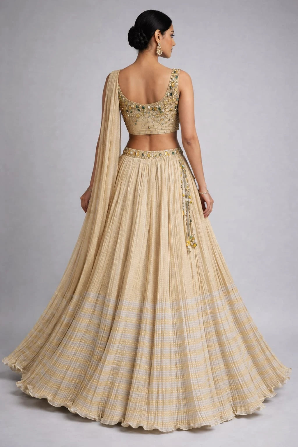 traditional gold lehenga