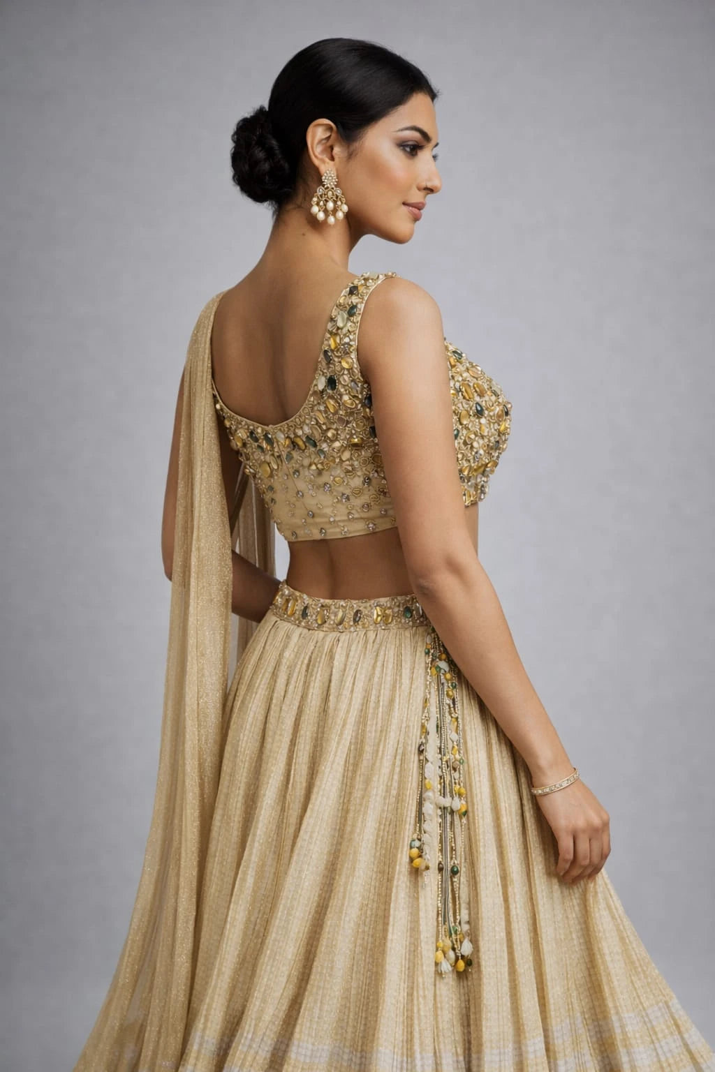 traditional gold lehenga