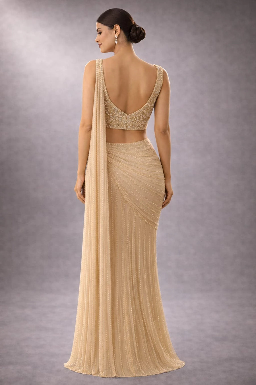  gold saree