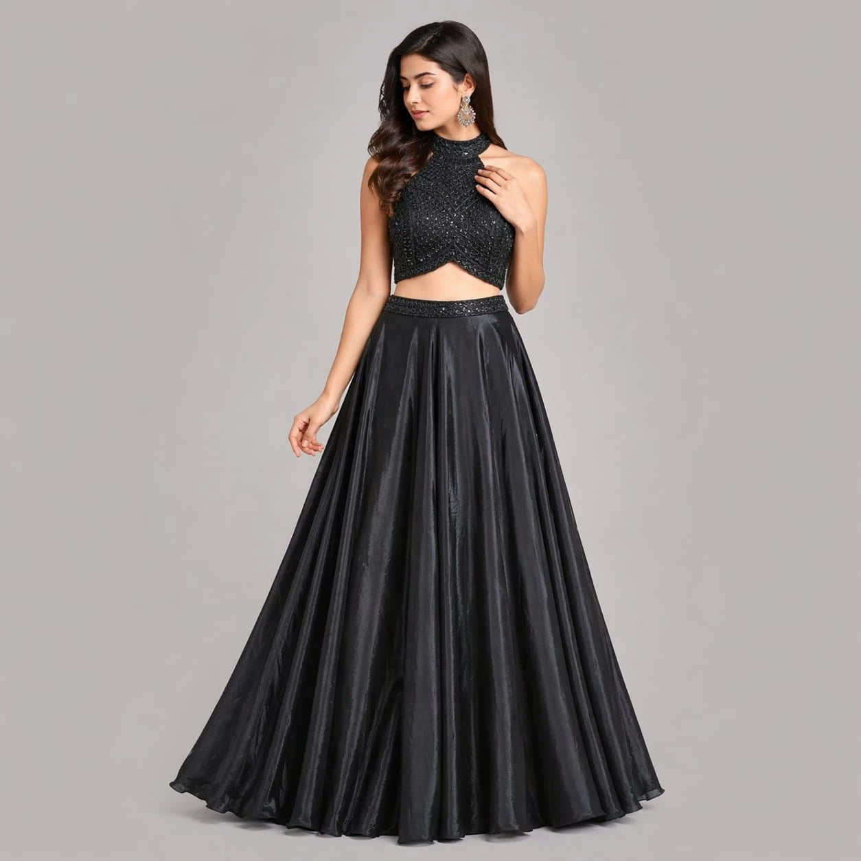 black lehenga