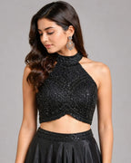 black lehenga