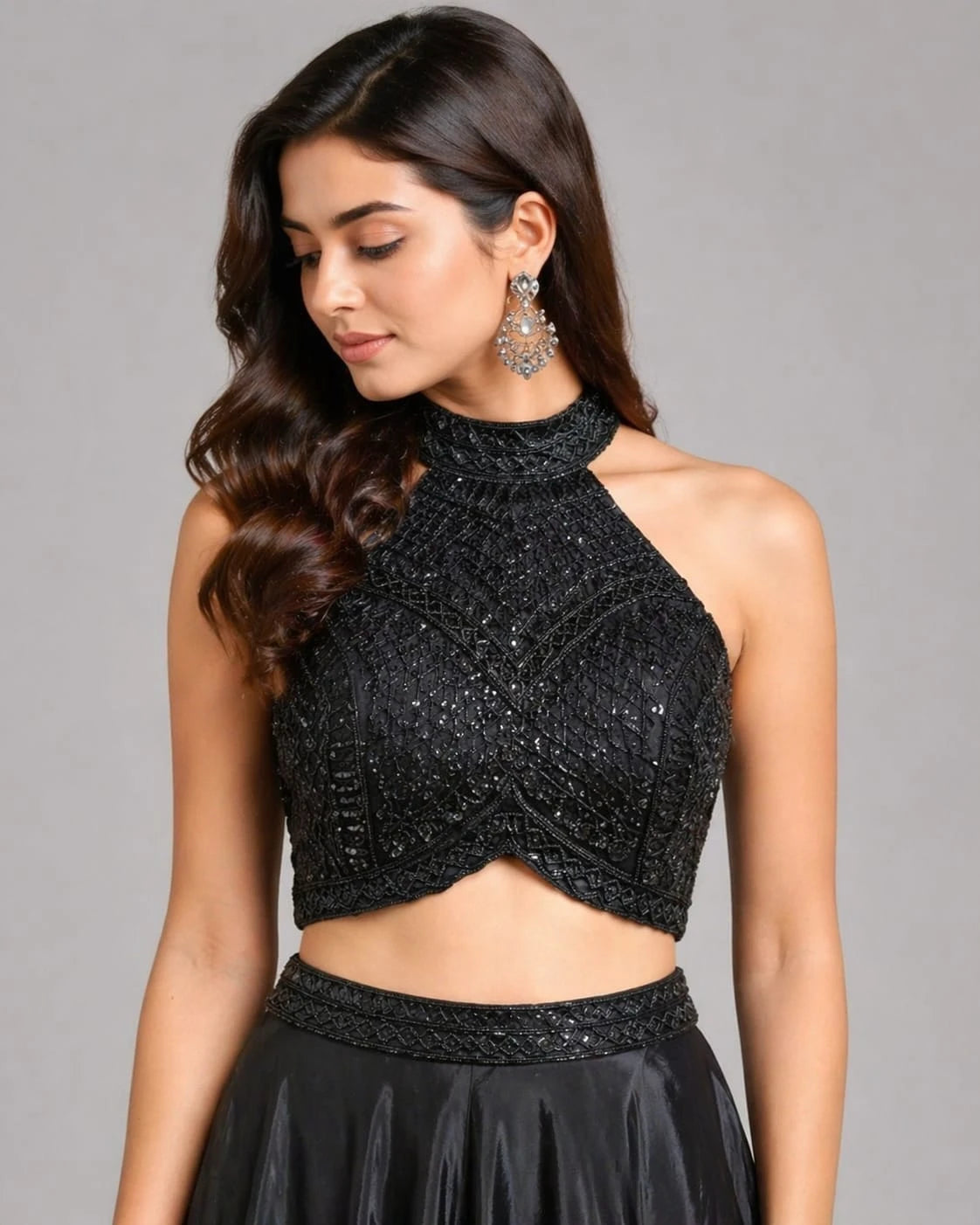 black lehenga