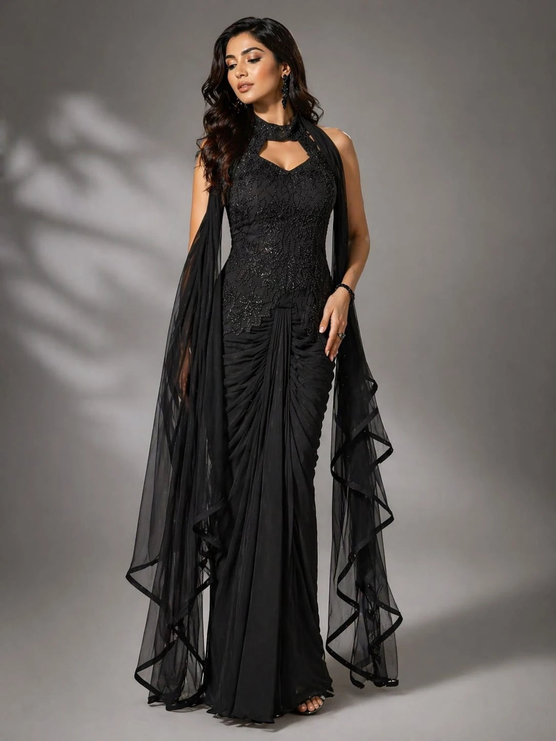 black dhoti set