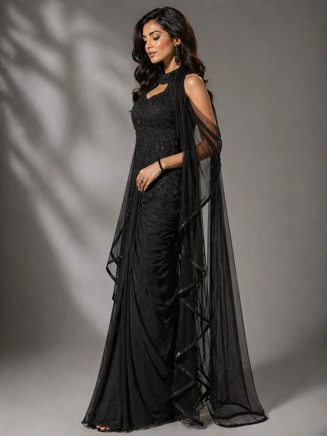 black dhoti set