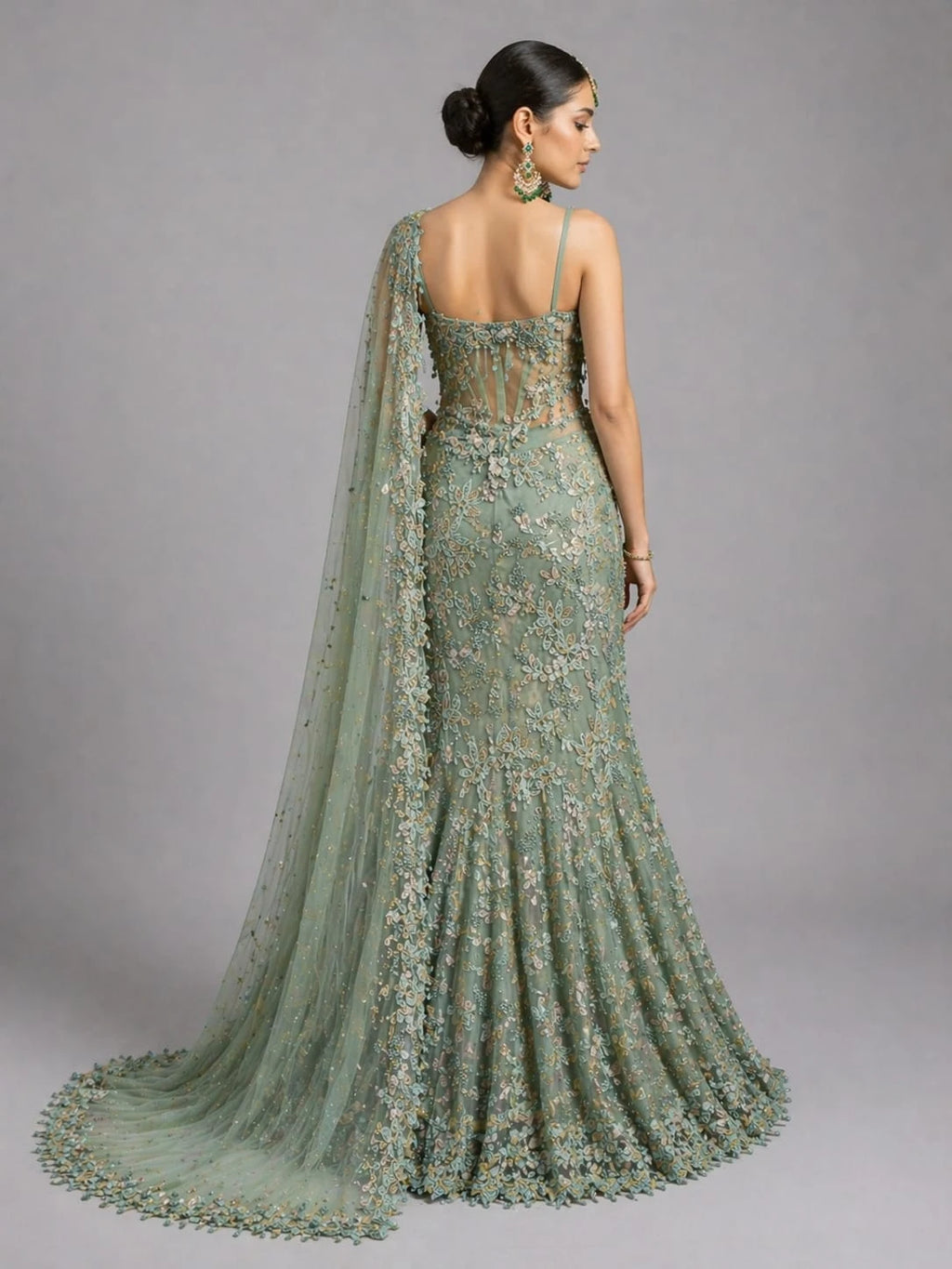 sky lehenga set
