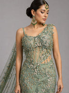 sky lehenga set