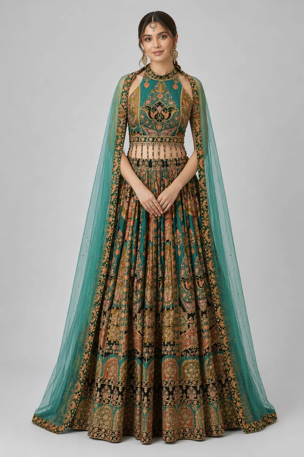 rama green lehenga