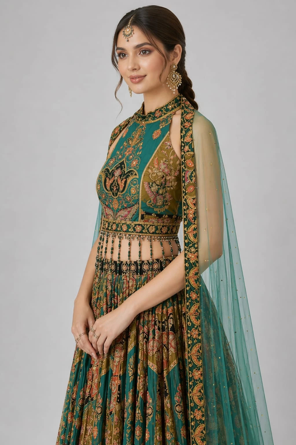 rama green lehenga