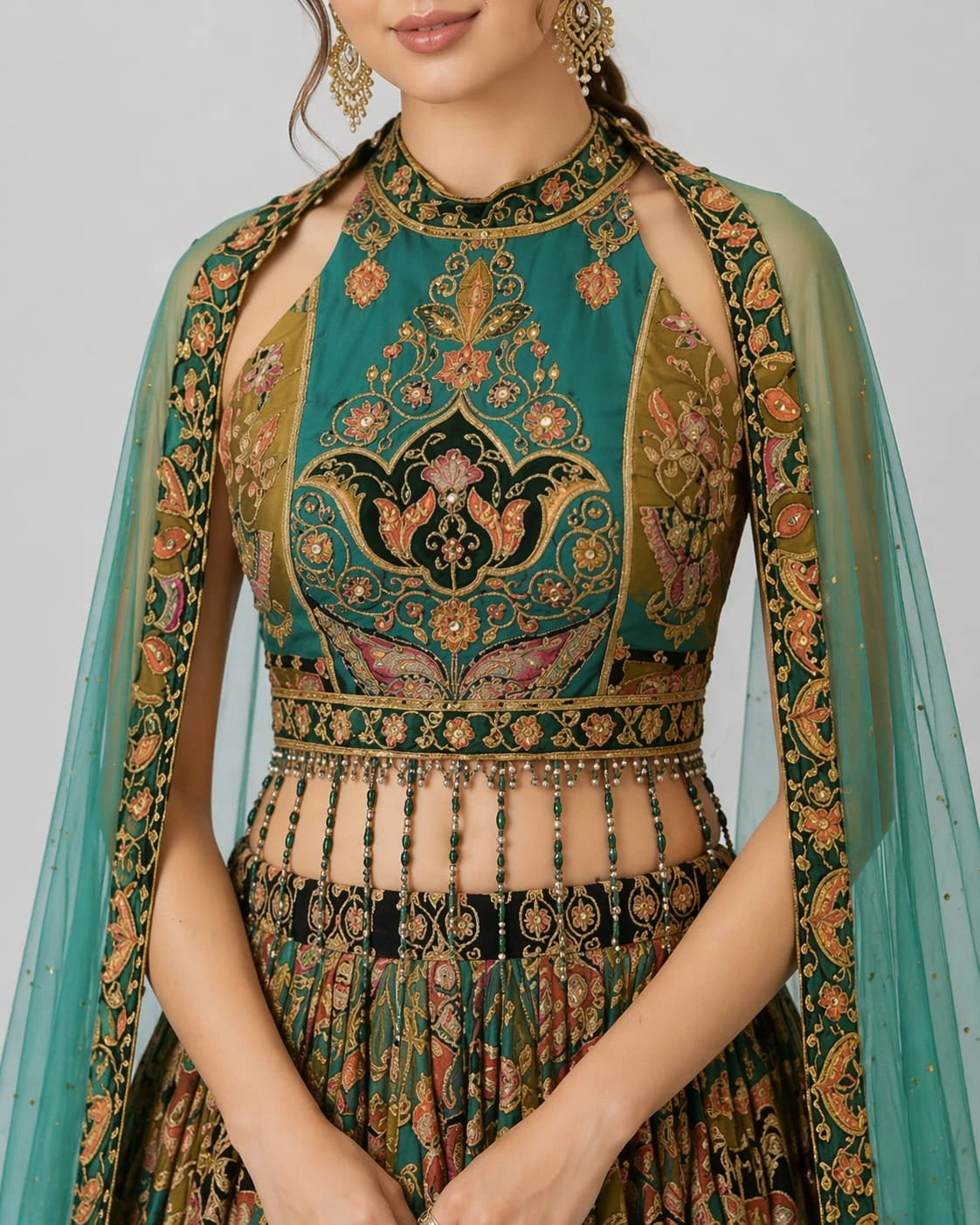 rama green lehenga