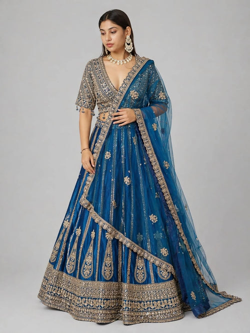 embroidered lehenga set