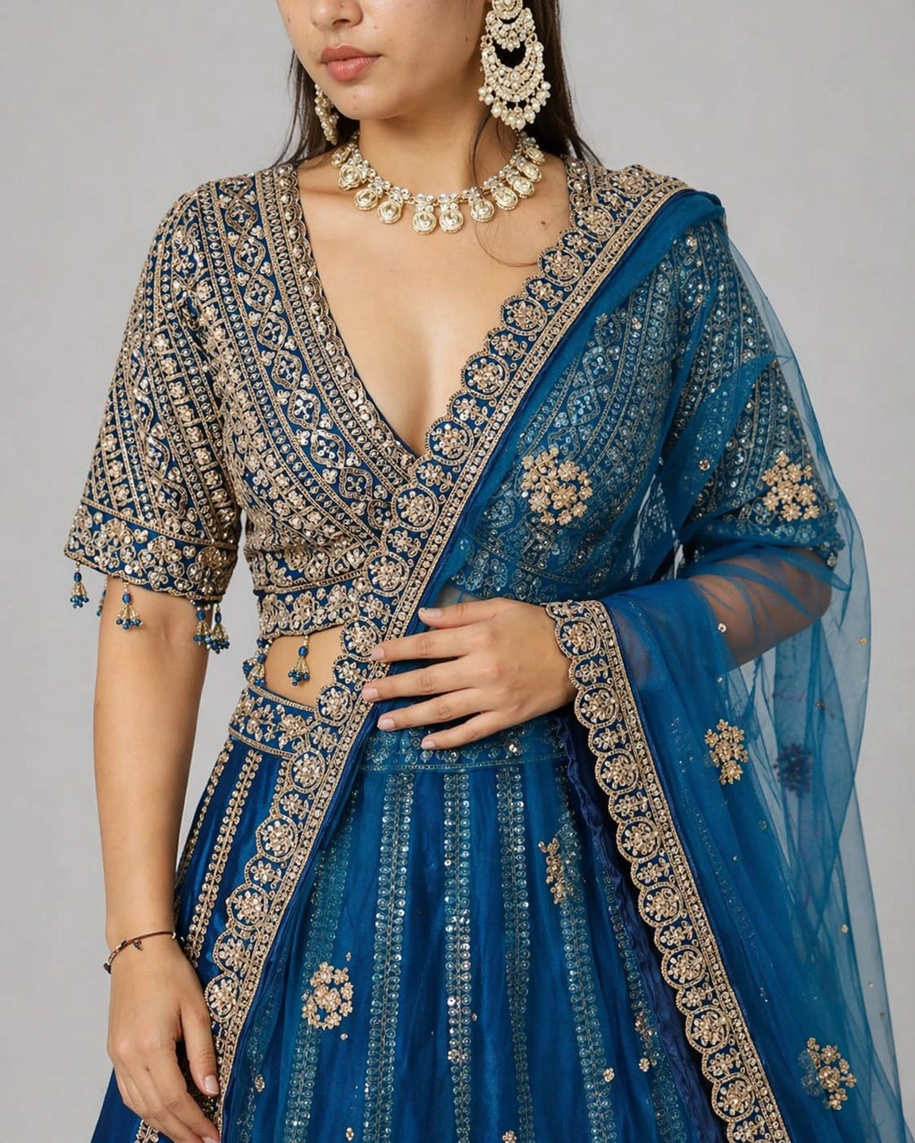 embroidered lehenga set