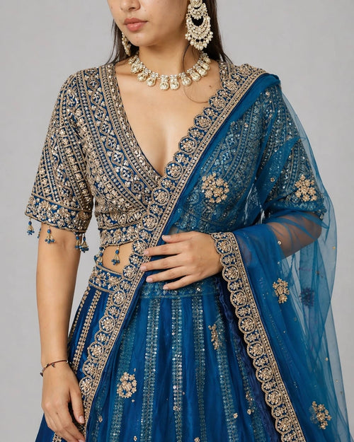 embroidered lehenga set