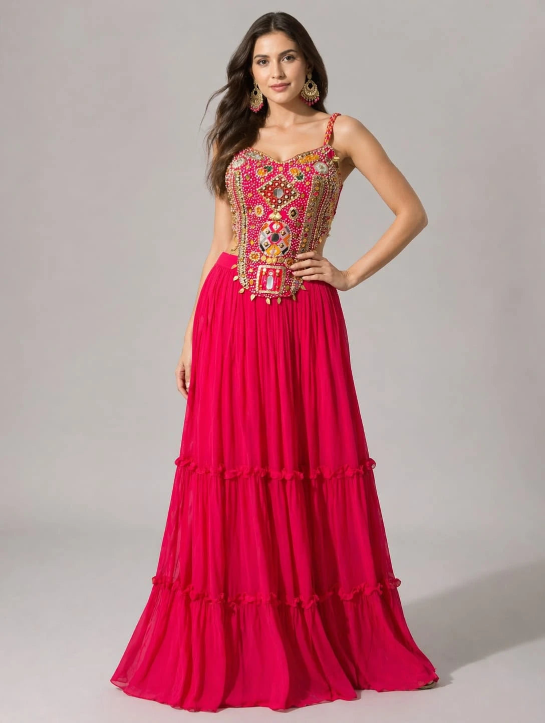 corset blouse lehenga