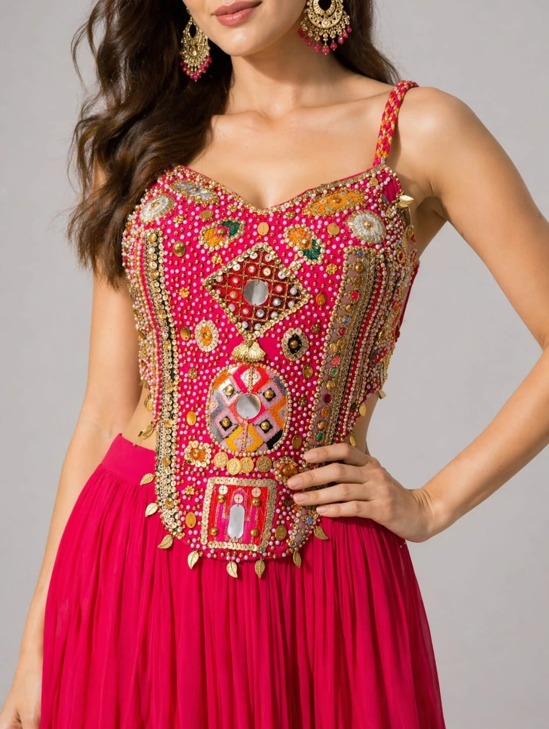 corset blouse lehenga