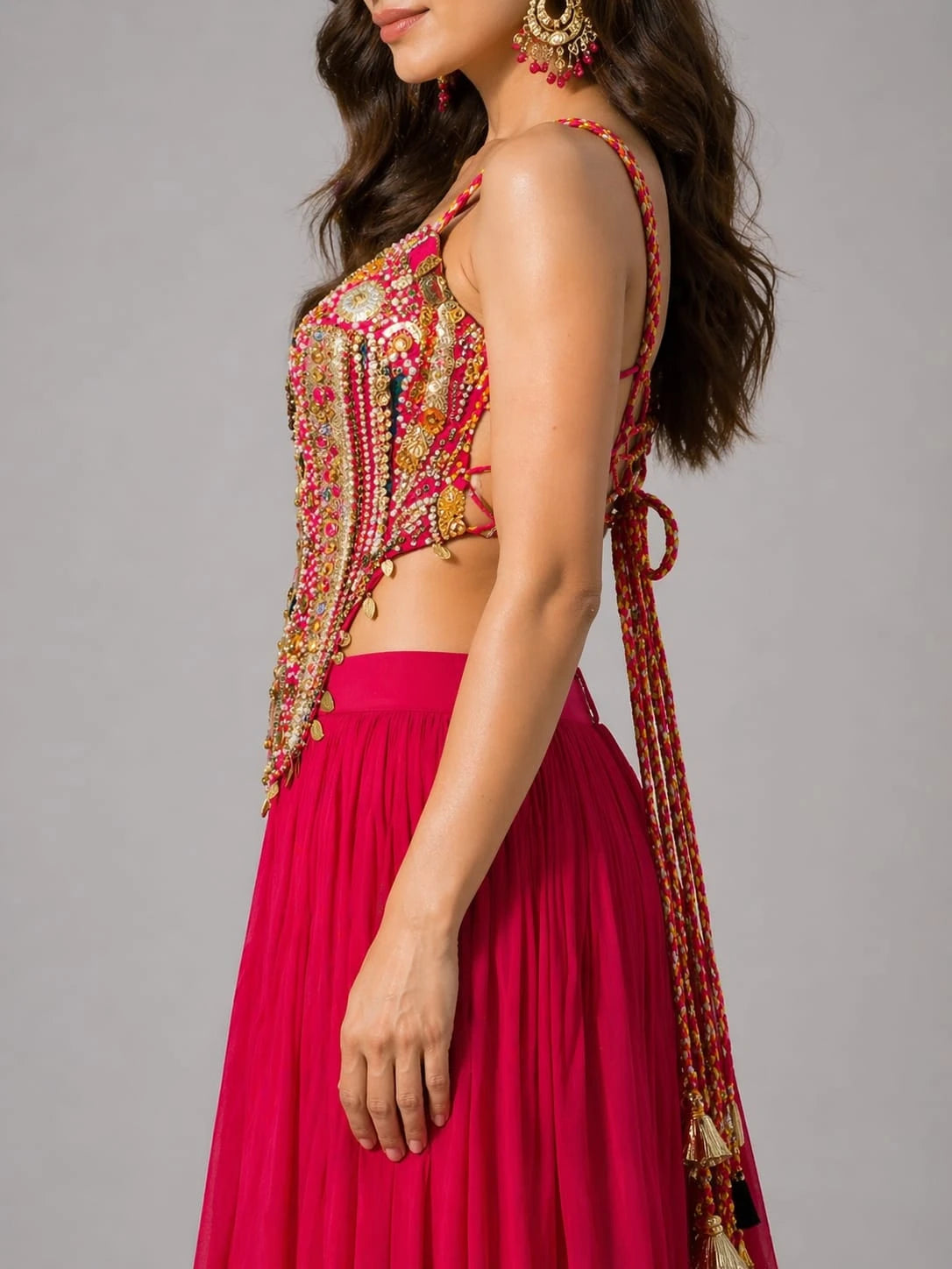 corset blouse lehenga