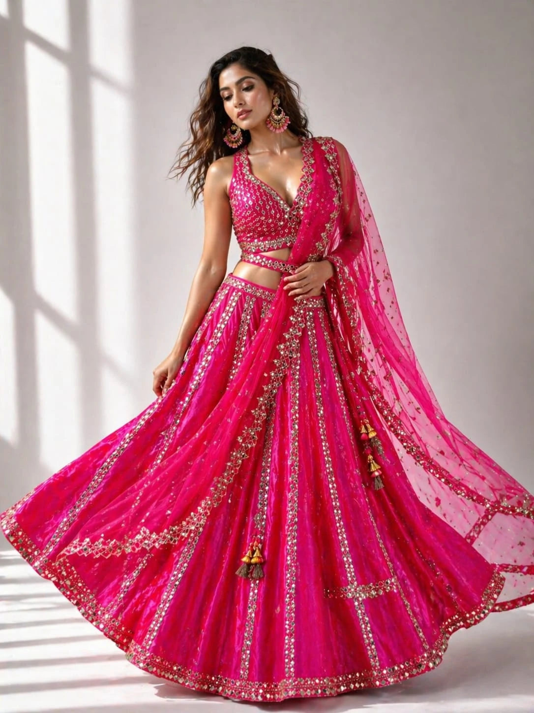 rani pink lehenga