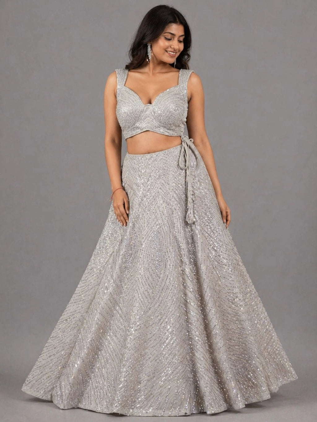 mouse shimmer lehenga