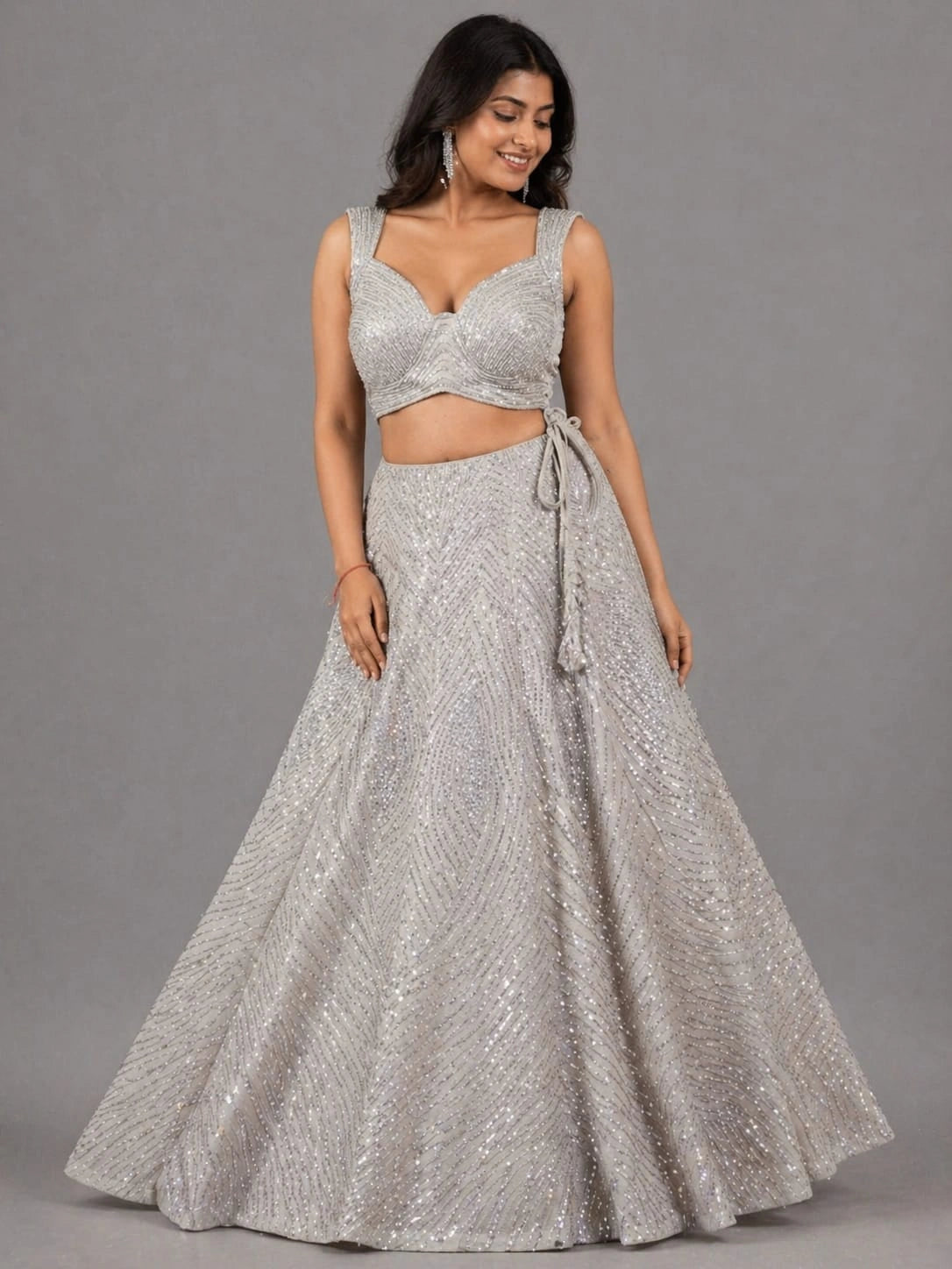 mouse shimmer lehenga