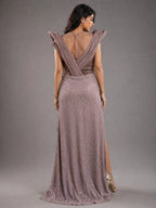 mauve western dress