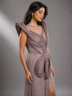 mauve western dress
