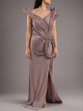 mauve western dress