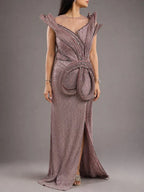 mauve western dress